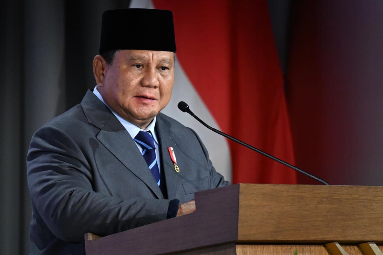 Presiden Prabowo Subianto acara Business Summit di US Chamber of Commerce Washington DC Amerika Serikat. (BeritaNasional/Setpres)
