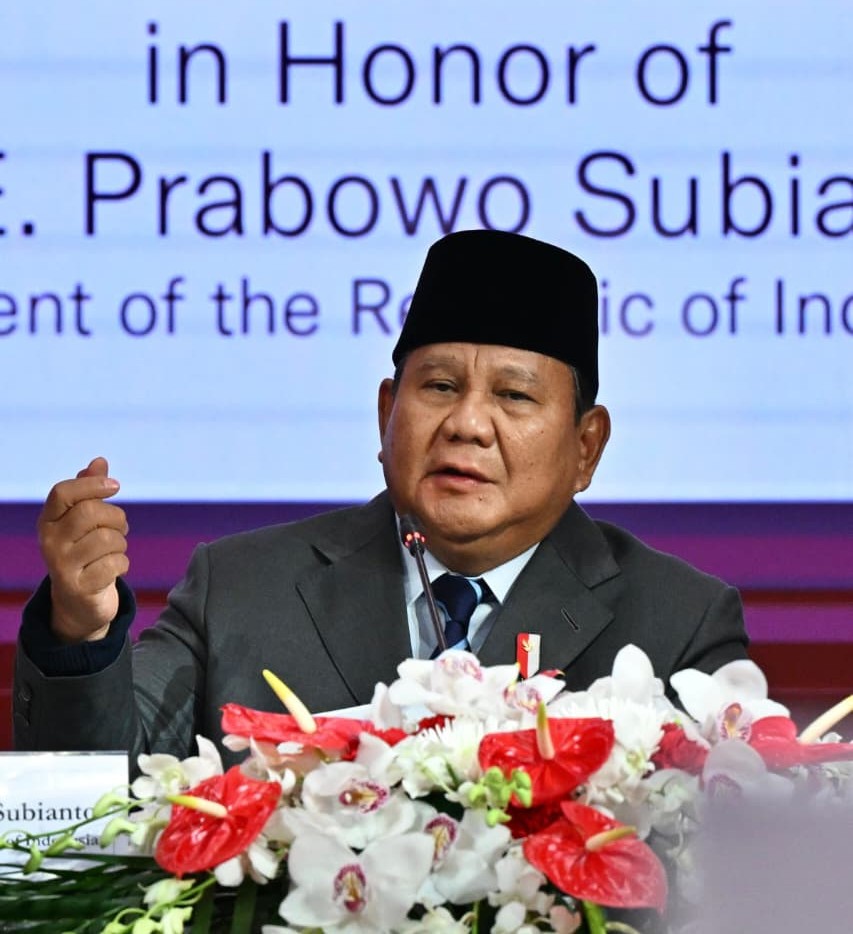 Presiden Prabowo Subianto dalam Business Summit di US Chamber of Commerce, Washington DC. (BeritaNasional/BPMI Setpres)
