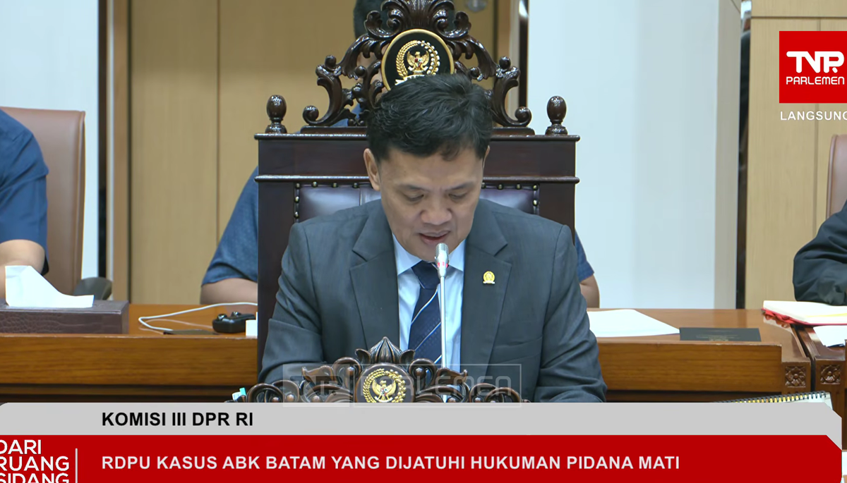Ketua Komisi III DPR RI Habiburokhman. (Foto/YouTube TV Parlemen)