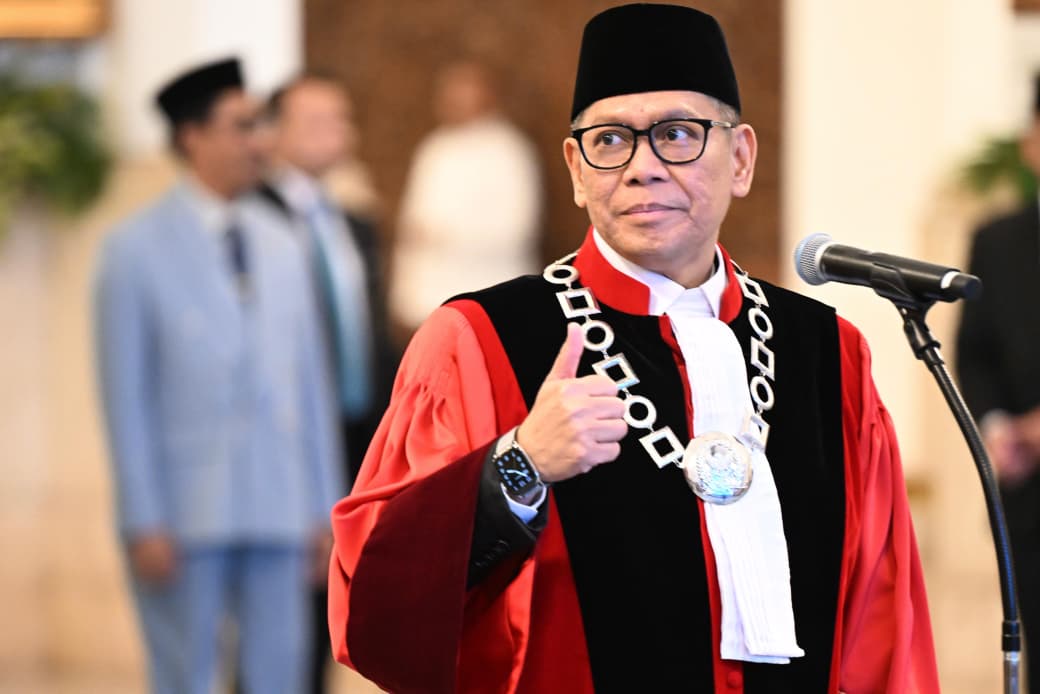 Adies Kadir resmi menjadi hakim Mahkamah Konstitusi (MK). (Foto/BPMI)