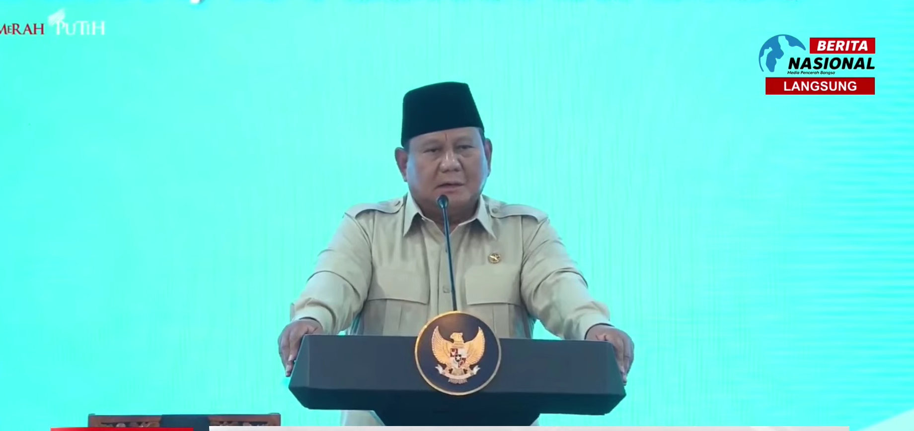 Presiden Prabowo Subianto meresmikan 1.179 SPPG dan 18 gudang ketahanan pangan Polri. (BeritaNasional TV)