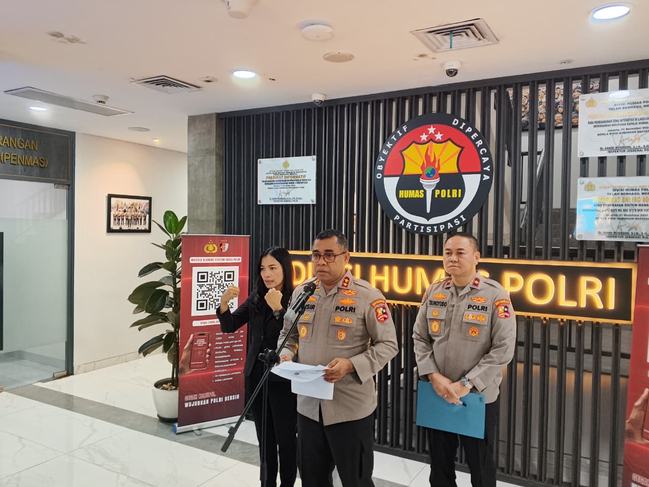 Kadiv Humas Polri Irjen Johnny Eddizon Isir di Jakarta, Rabu (25/2/2026). (BeritaNasional/Bachtiar)