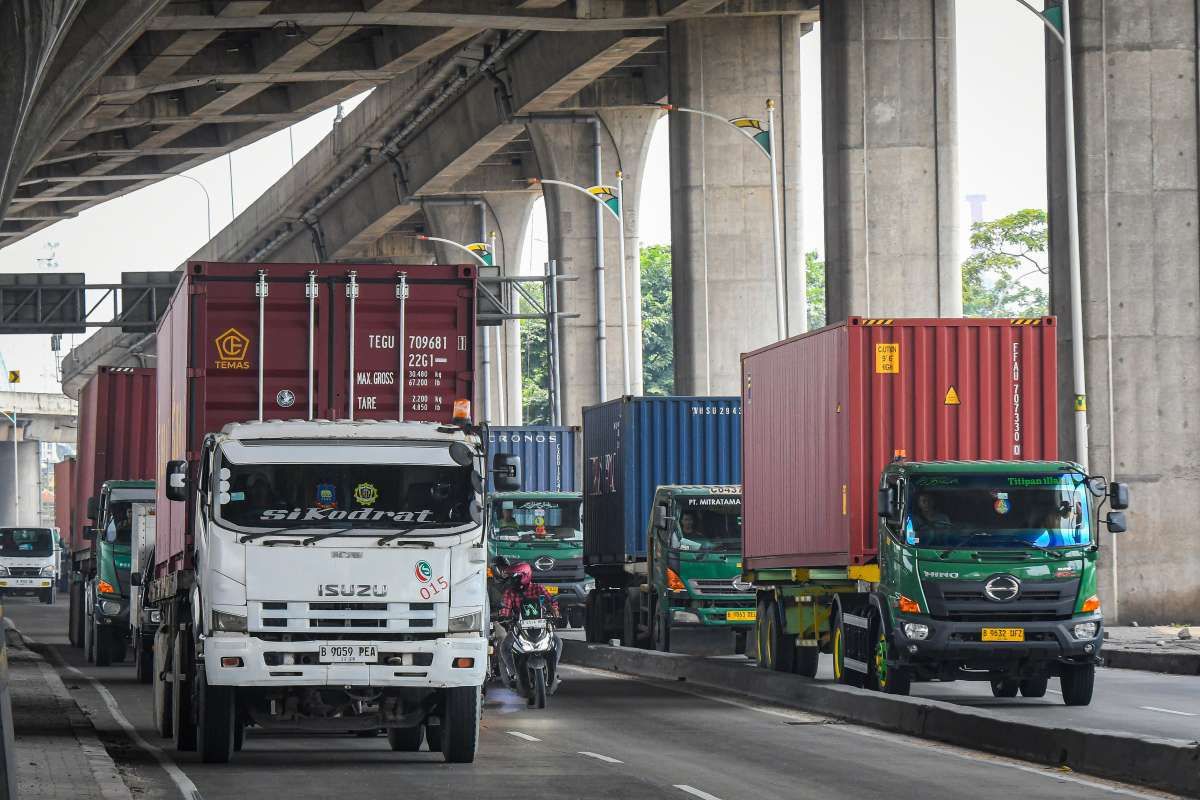 Pembatasan Truk Berlaku di Sejumlah Tol dan Jalur Nasional saat Mudik. (Foto/Hubdat Kemenhub)