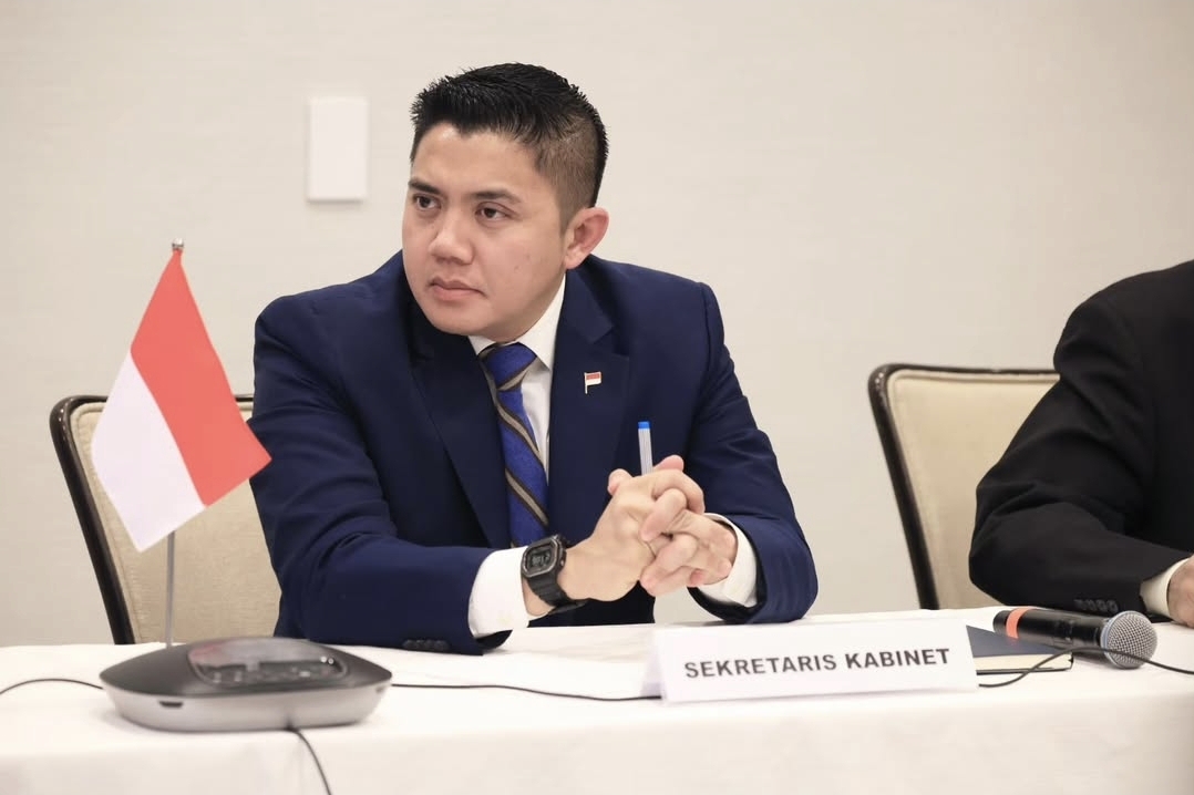 Seskab Teddy Indra Wijaya di Washington DC, AS. (BeritaNasional/IG Setkab)