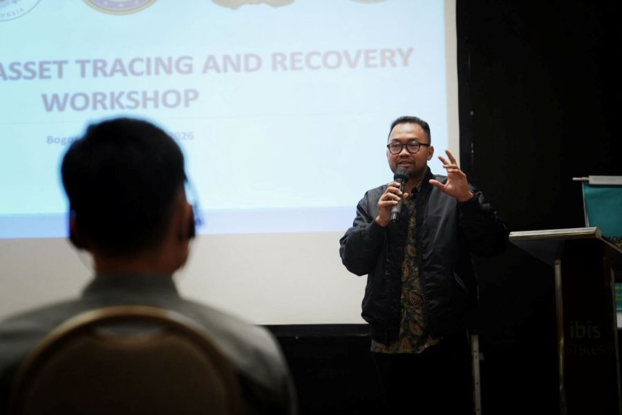 Financial Crime Compliance Sr. Manager Pintu, Bakti Yudha, di acara Advanced Asset Tracing & Recovery Workshop. (Foto/doc. Pintu)