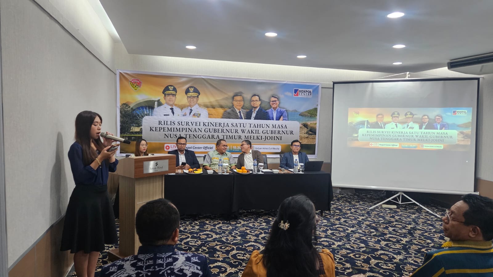 Hasil Pemaparan Survei Voxpol Center Terhadap Pemerintahan NTT. (Foto/istimewa)