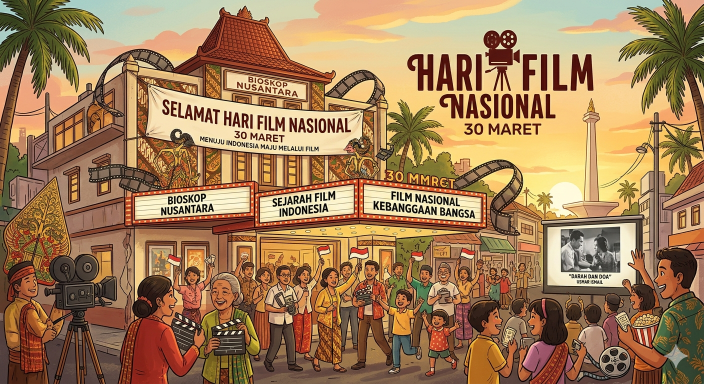 30 Maret memperingati hari apa? - Hari Film Nasional. (BeritaNasional/Gemini AI-Kiswondari)