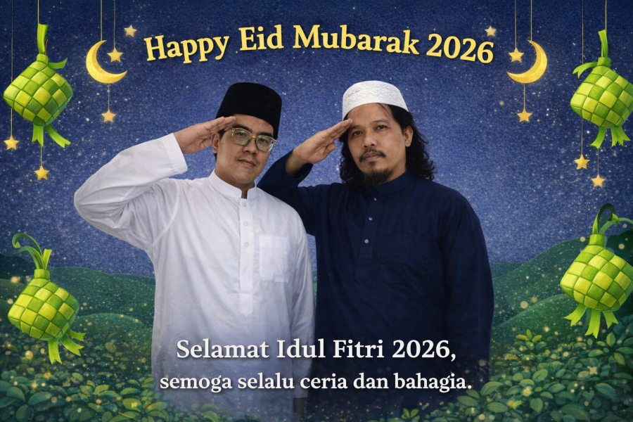 Kartu ucapan lebaran 2026 yang dihasilkan AI. (Foto/BeritaNasional/Copilot)