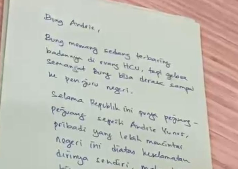 Surat Anies ke Andrie (Beritanasional/Bachtiar)