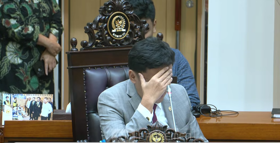 Ketua Komisi III DPR RI Habiburokhman dalam RDP dan RDPU dengan Kapolres Kabupaten Sukabumi keluarga Alm Nizam Sapei. (Foto/tangkapan layar))