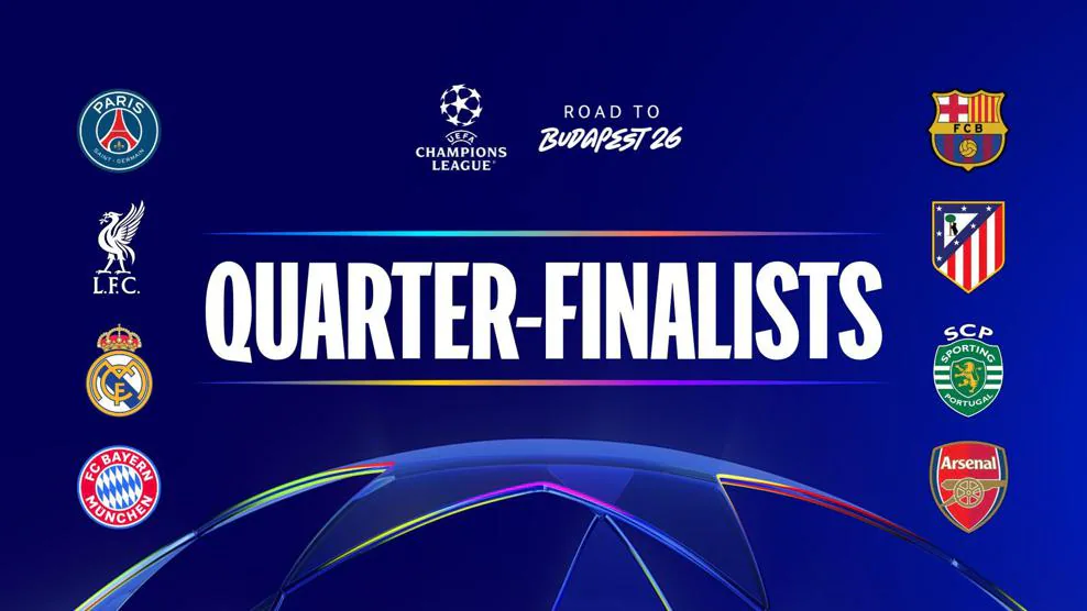 Daftar 8 Tim Terbaik Eropa Melaju ke Perempat Final Liga Champions. (Foto/uefa.com)