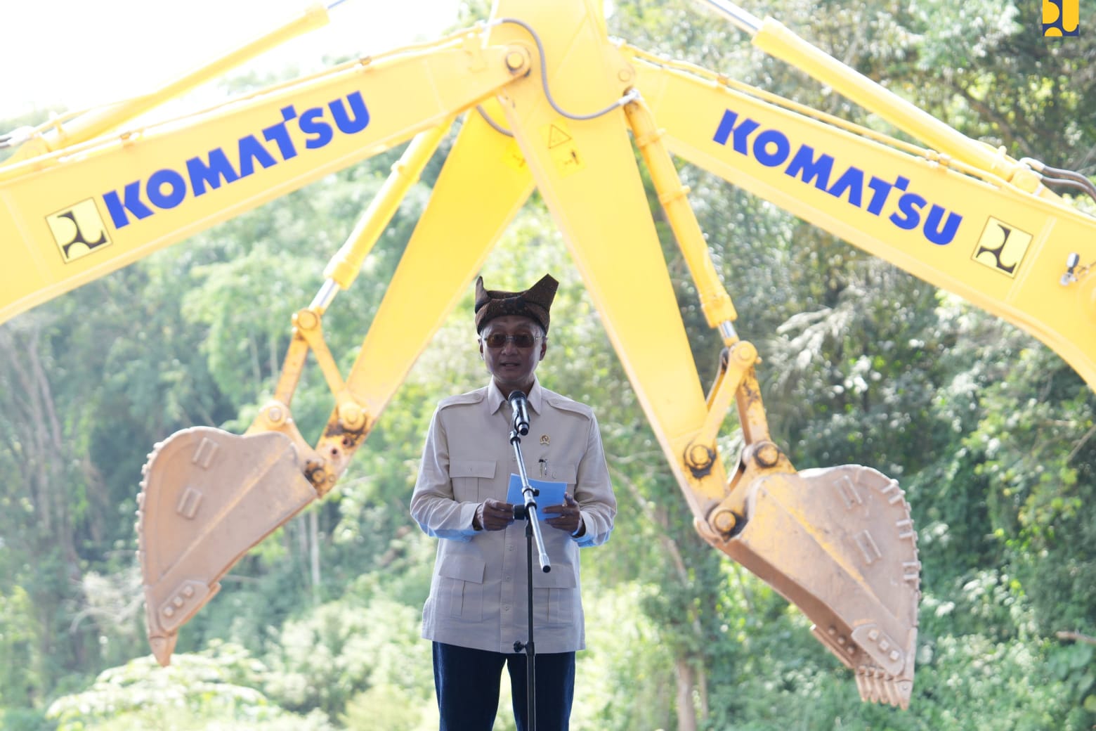 Menteri PU Dody Hanggodo resmikan groundbreaking di Sumbar (BeritaNasional/dok KemenPU)