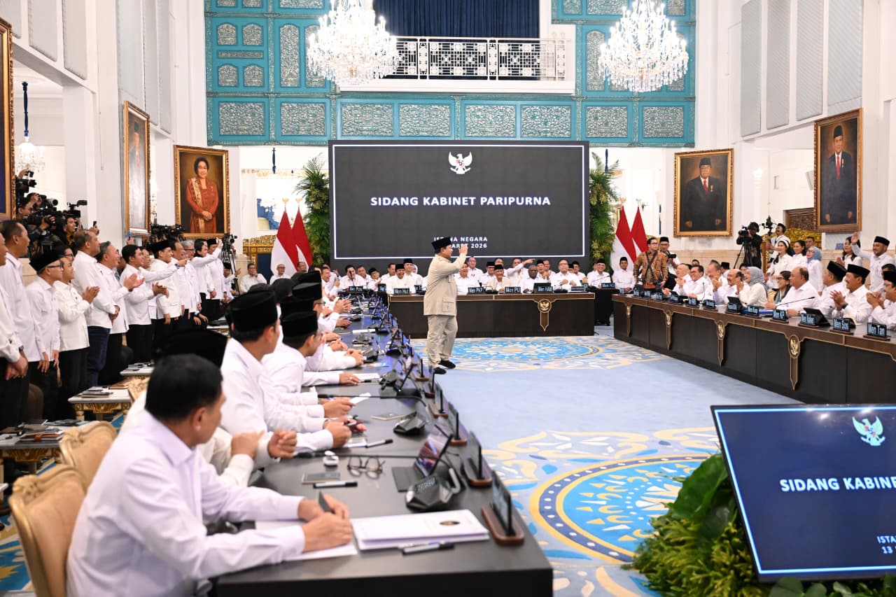 Sidang Kabinet Paripurna di Istana Negara, Jakarta, Jumat (13/3/2026). (Foto/Sekretariat Presiden)