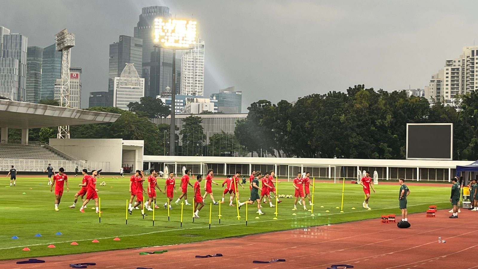 Suasana latihan Timnas Indonesia jelang FIFA Series 2026. (BeritaNasional/Harits)