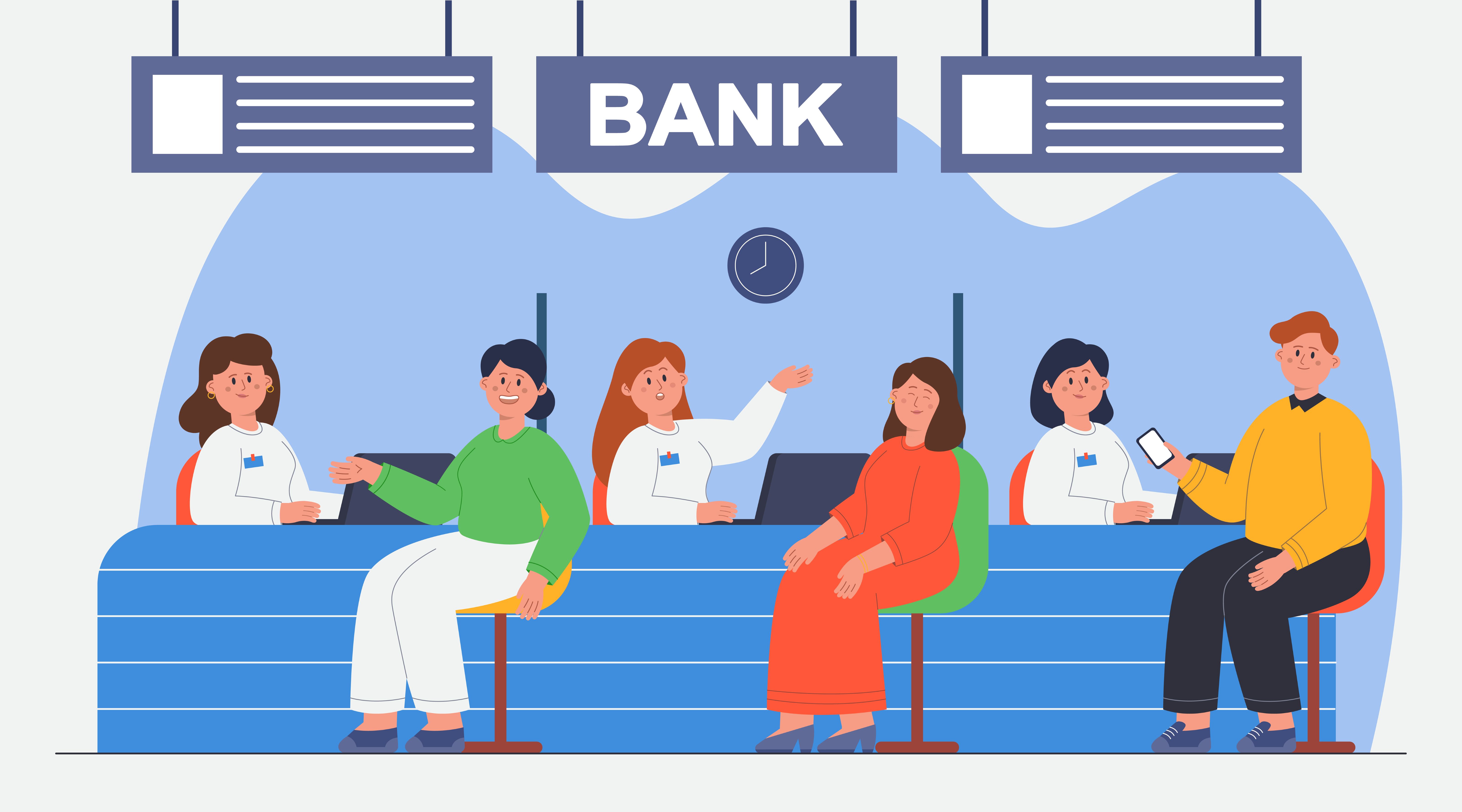 Ilustrasi pelayanan bank. (BeritaNasional/Freepik)