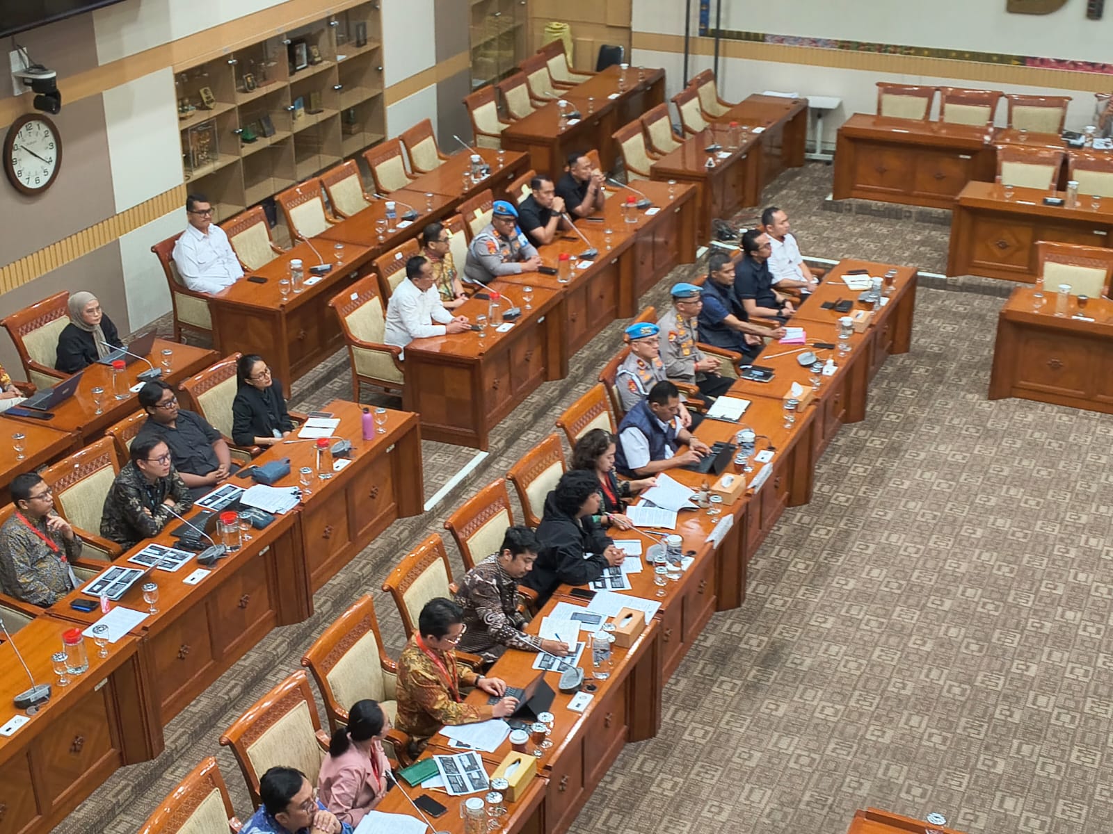 Dirreskrimum Polda Metro Jaya Kombes Pol Iman Imanuddin saat RDP dengan Komisi III. (BeritaNasional/Ahda)