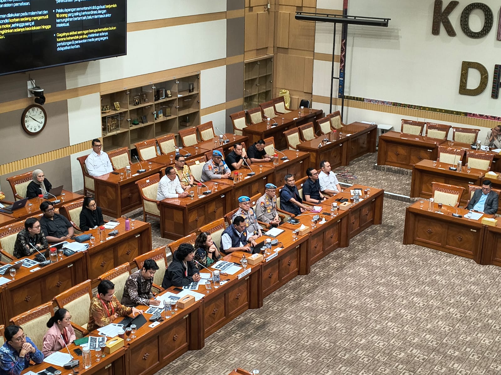Rapat dengar pendapat (RDP) dengan Komisi III DPR RI di Kompleks Parlemen. (BeritaNasional/Ahda).