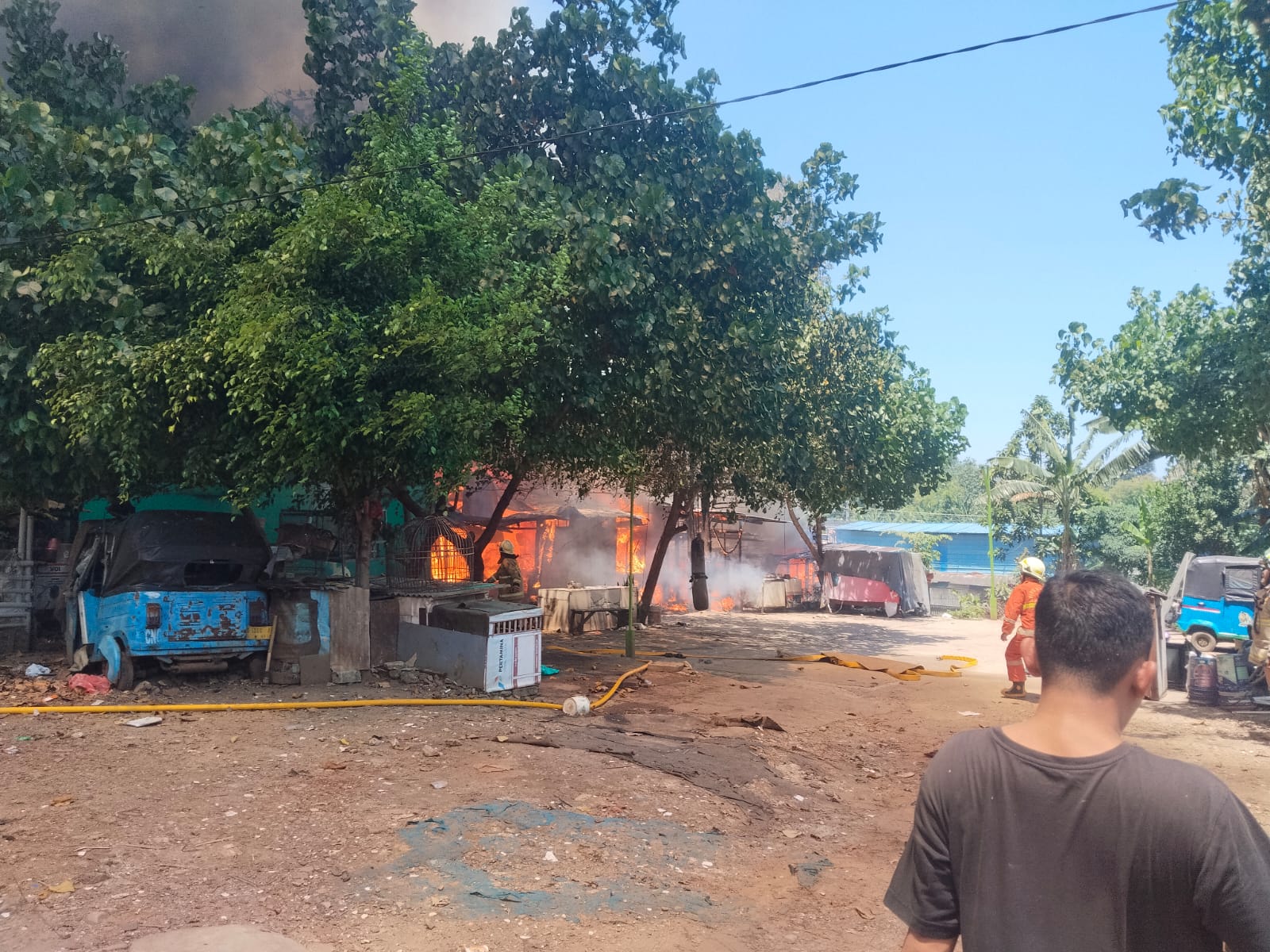 Sitauasi kebakaran di Bintaro Jaksel. (BeritaNasional/Bachtiarudin)