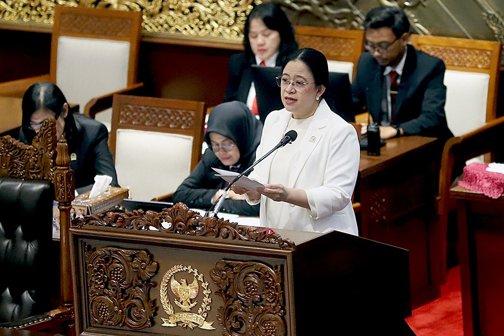 Ketua DPR RI Puan Maharani dalam rapat paripurna DPR RI. (BeritaNasional/Elvis)