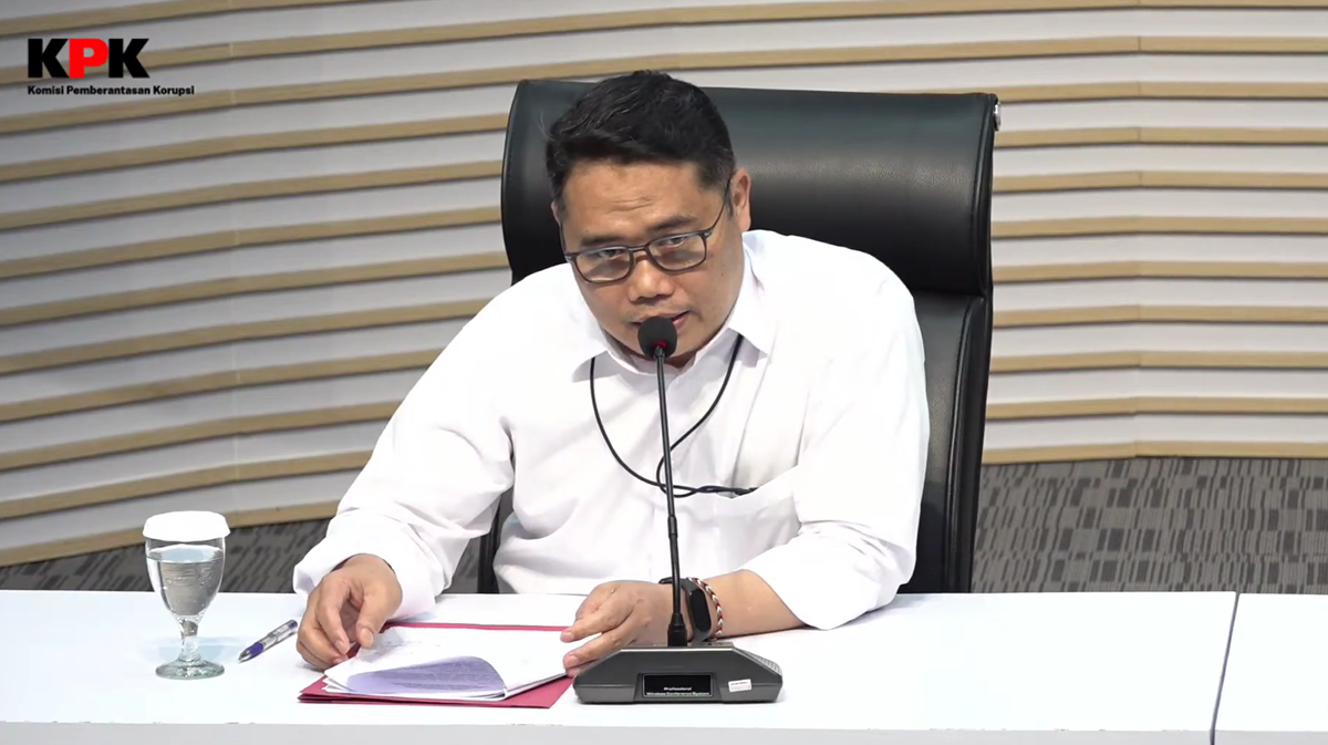 Deputi Penindakan dan Eksekusi KPK Asep Guntur Rahayu. (Foto/YouTube KPK).