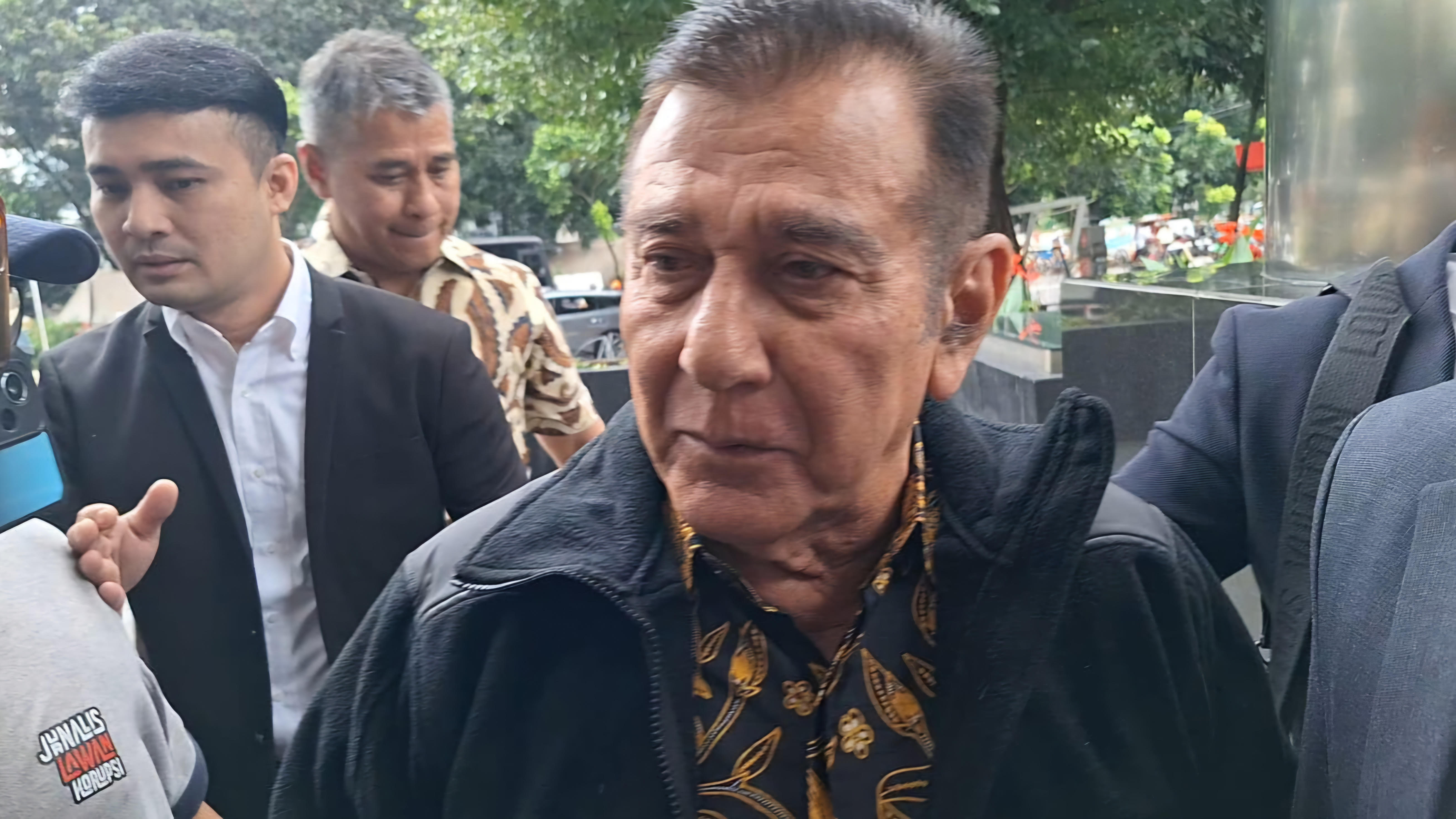 Ketum Pemuda Pancasila Japto Soerjosoemarno mendatangi Gedung Merah Putih KPK. (BeritaNasional/Panji)