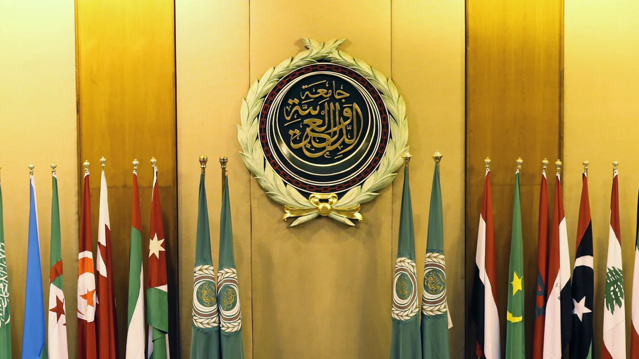 llustrasi logo dan bendera Liga Arab. (Foto/Istimewa)