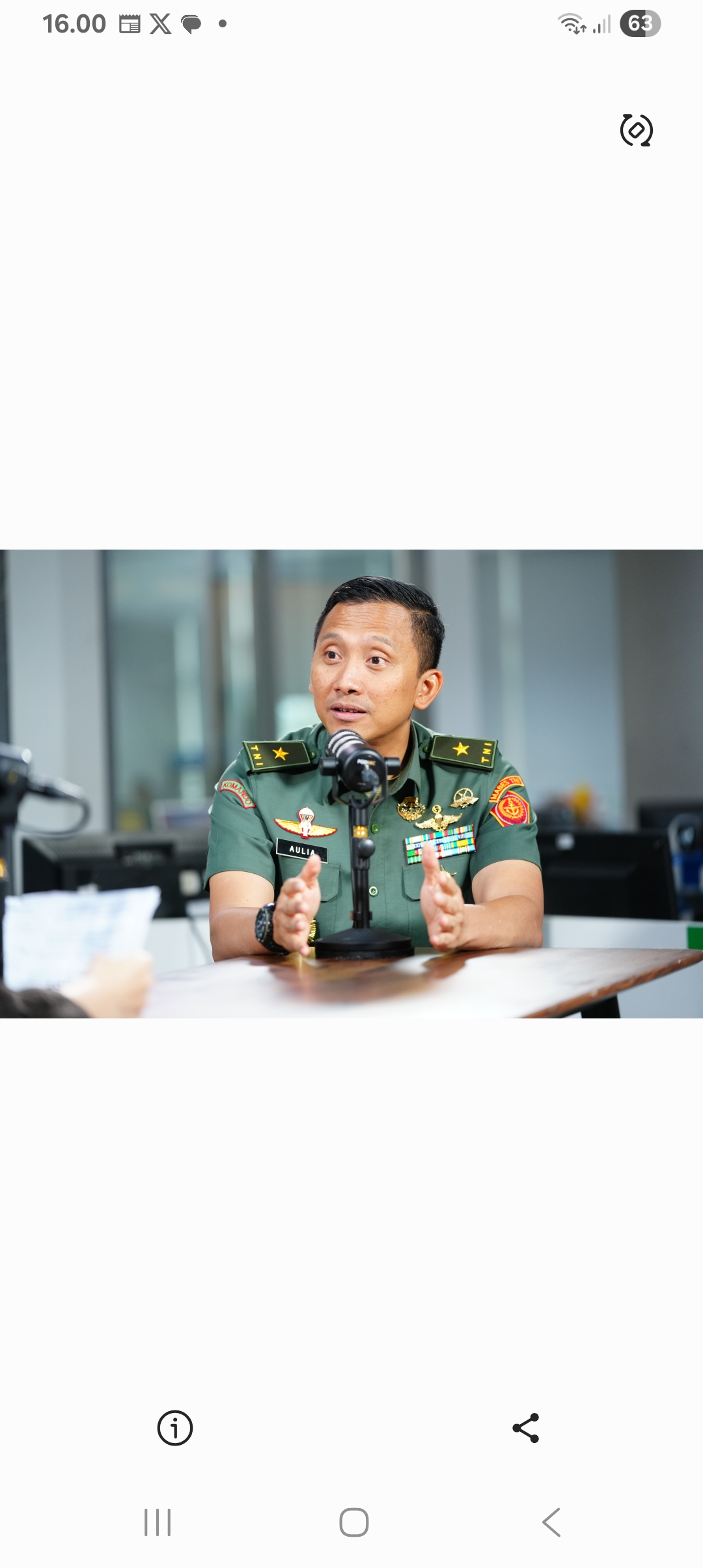 Kapuspen Mabes TNI, Brigjen Aulia Dwi Nasrullah memberikan keterangan. (BeritaNasional/istimewa).