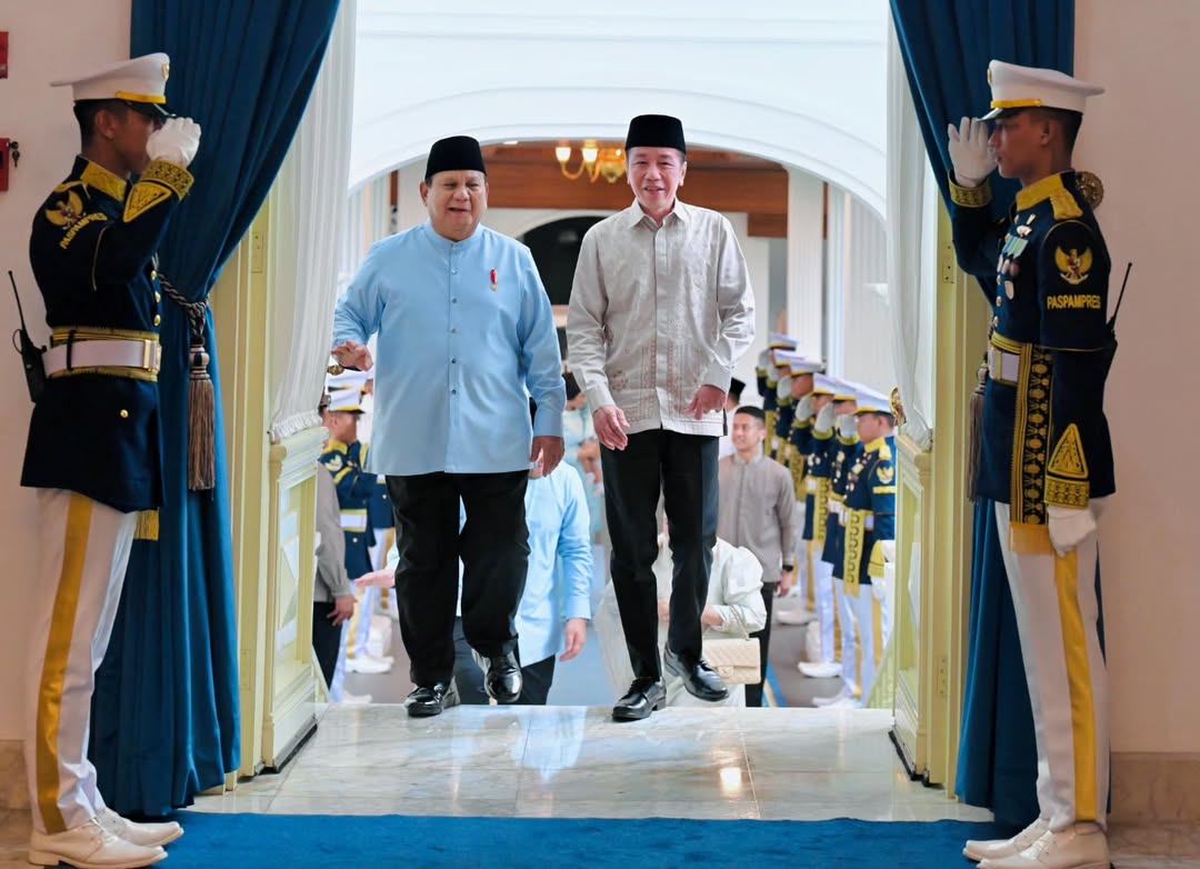 Presiden menyambut kehadiran Presiden Republik Indonesia ke-7Joko Widodo, beserta keluarga di Istana. (Foto/instagram presidenrepublikindonesia)