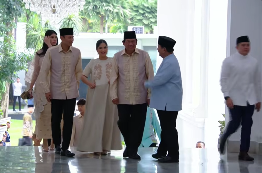 Momen Presiden ke-6 RI Susilo Bambang Yudhoyono hadir di Istana Presiden. (Foto/Tangkapan layar)