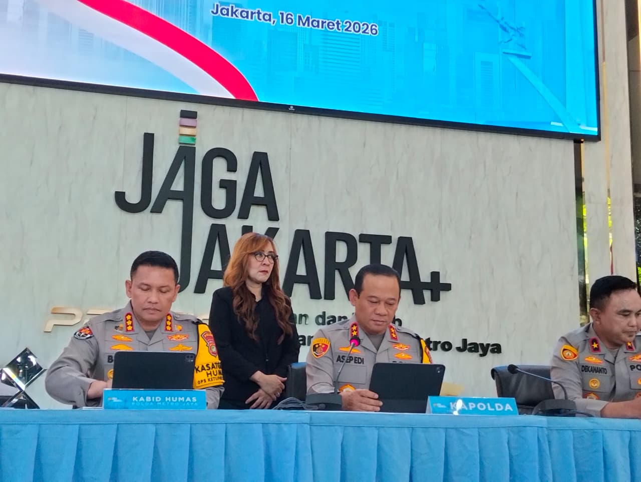 Konpers Polda Metro Jaya terkait update kasus penyiraman air keras aktivis KontraS. (BeritaNasional/Humas Polda Metro)