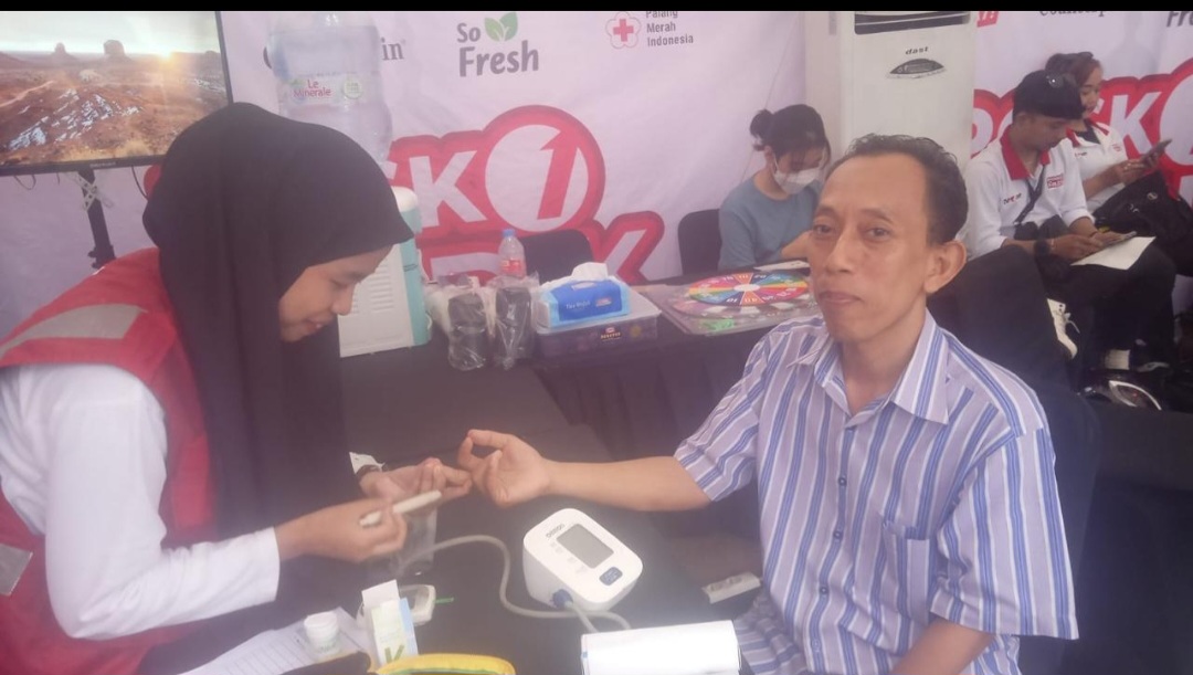 Pelayanan PMI di posko mudik Lebaran. (BeritaNasional/istimewa)