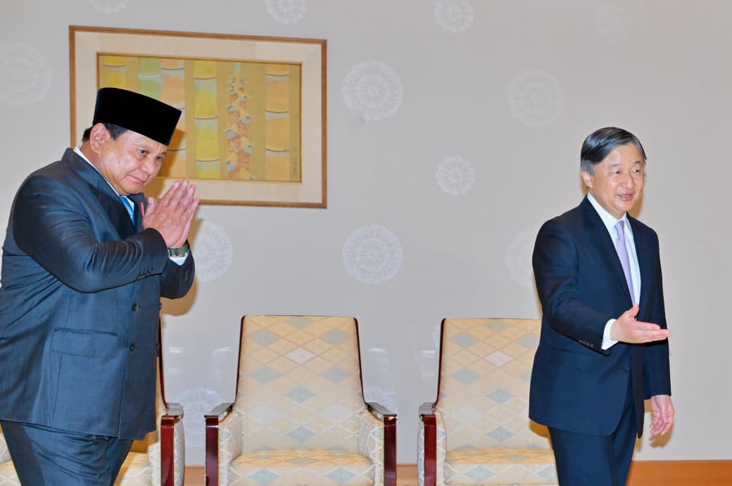 Pertemuan Presiden Prabowo dan Kaisar Naruhito di Istana Kekaisaran Jepang, Senin (30/3/2026). (BeritaNasional/BPMI Setpres)