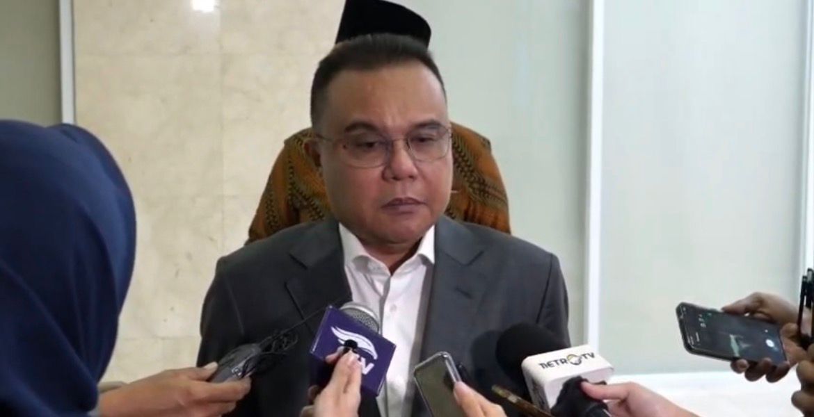 Wakil Ketua DPR RI Sufmi Dasco Ahmad saat memberikan keterangan pers. (Foto/istimewa).
