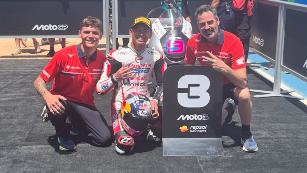 Veda Ega Pratama Harumkan Nama Indonesia di Moto3. (Foto/honda_team_asia).