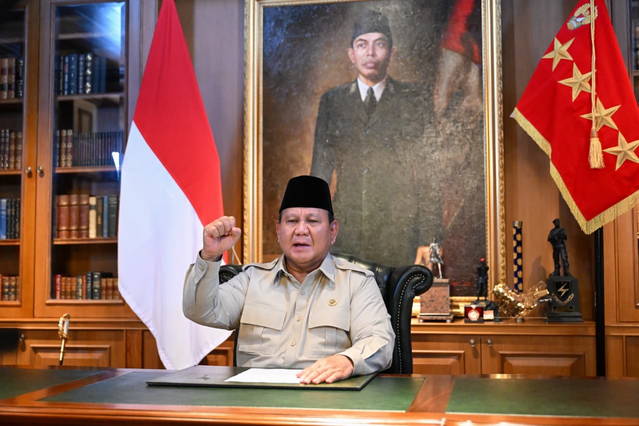 Presiden Prabowo ucapkan selamat Tahun Baru imlek. (BeritaNasional/Lydia)