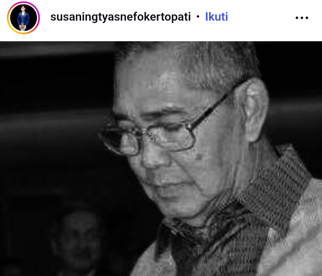 Ucapan duka Try Sutrisno wafat. (BeritaNasional/tangkapan layar)