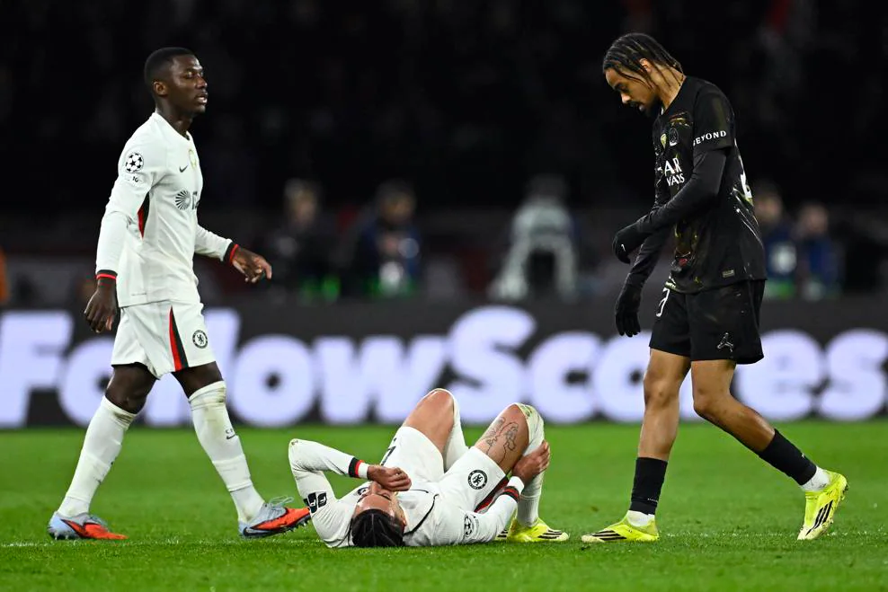 Pertandingan PSG vs Chelsea di Liga Champions. (Foto/Champions League).