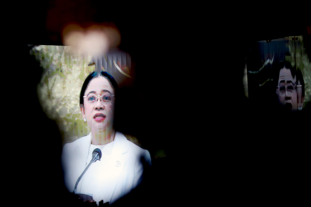 Ketua DPR Puan Maharani menyampaikan pidato pada Rapat Paripurna ke-15. (BeritaNasional/Elvis Sendouw)
