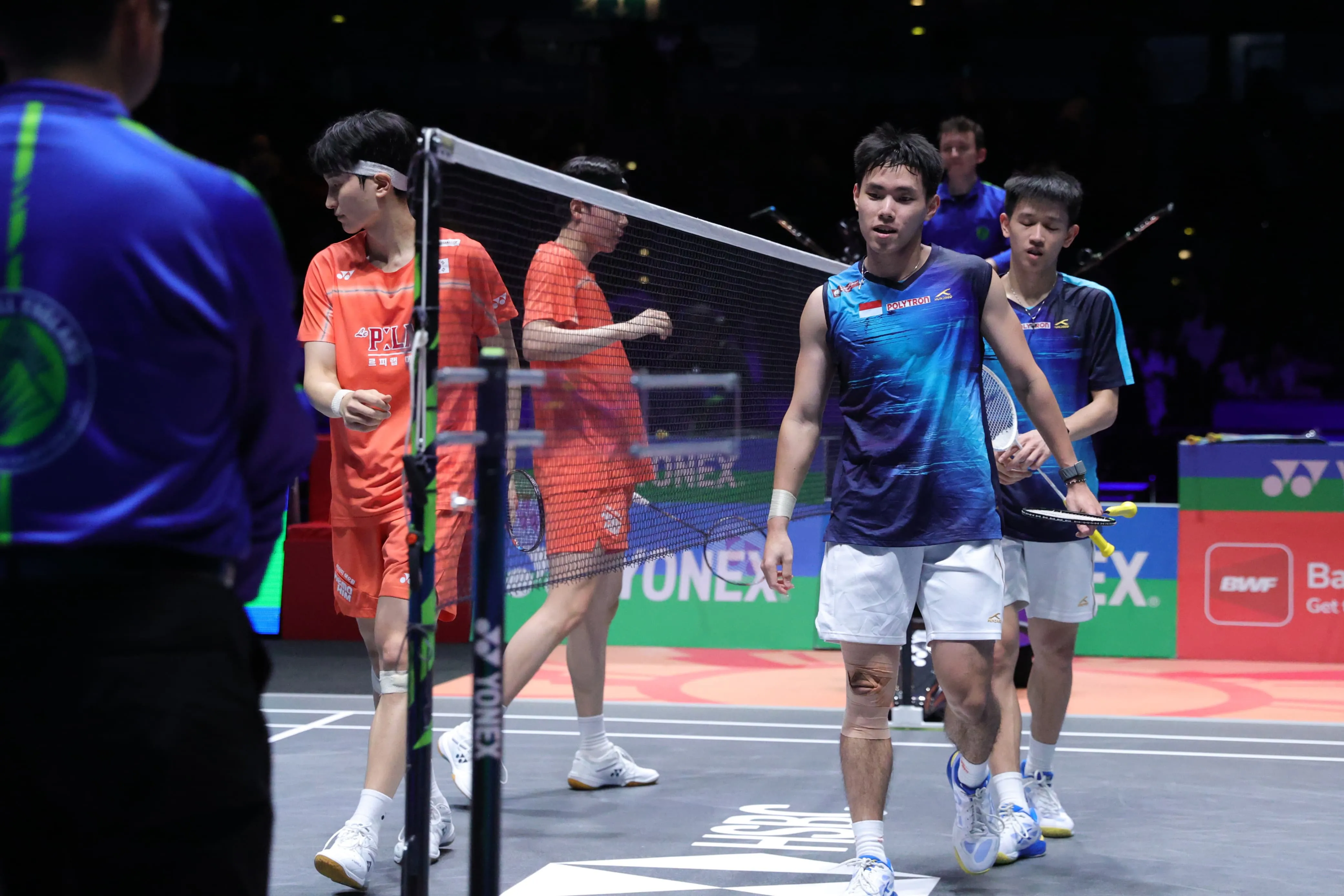 Pasangan Ganda Putra Indonesia Raymond Indra/Nikolaus Joaquin (kanan). (Foto/PBSI)