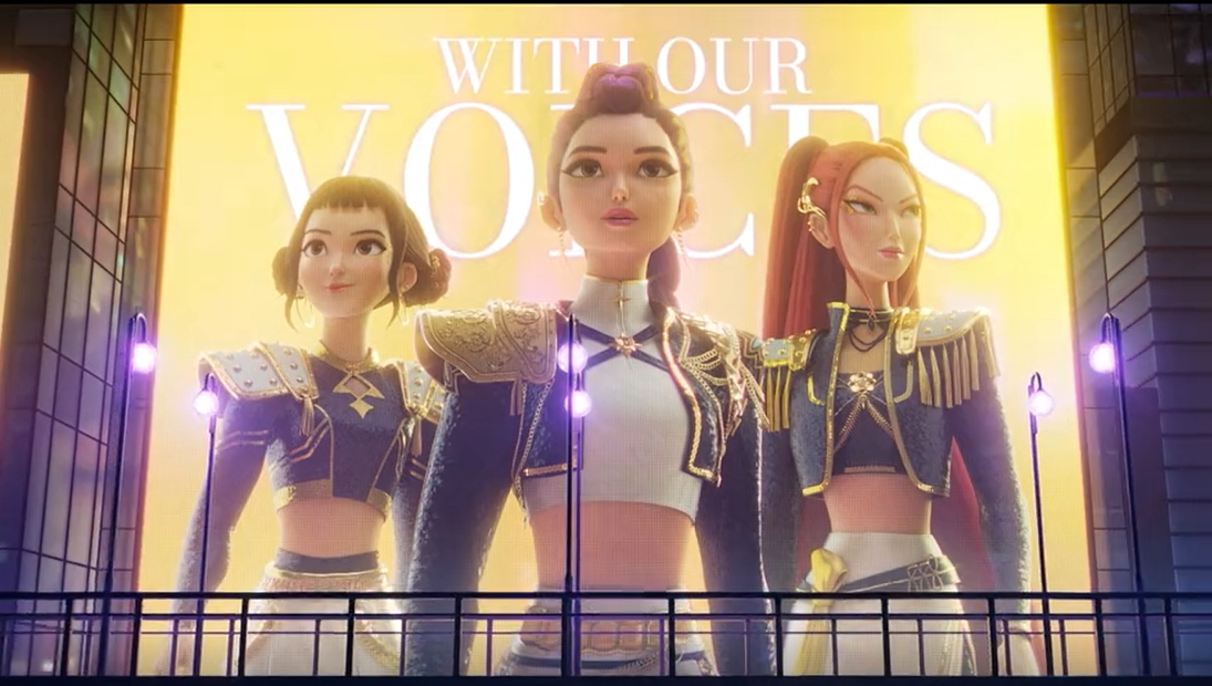 HUNTR/X dalam KPop Demon Hunters di Netflix. (BeritaNasional/Netflix)