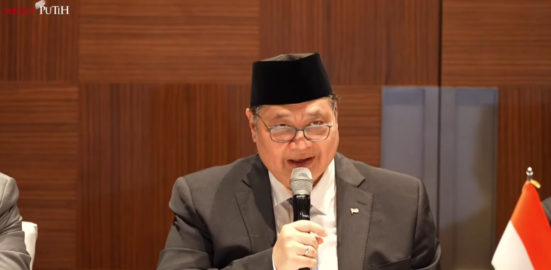 Menko Perekonomian Airlangga Hartarto. (Foto/YouTube Setpres)