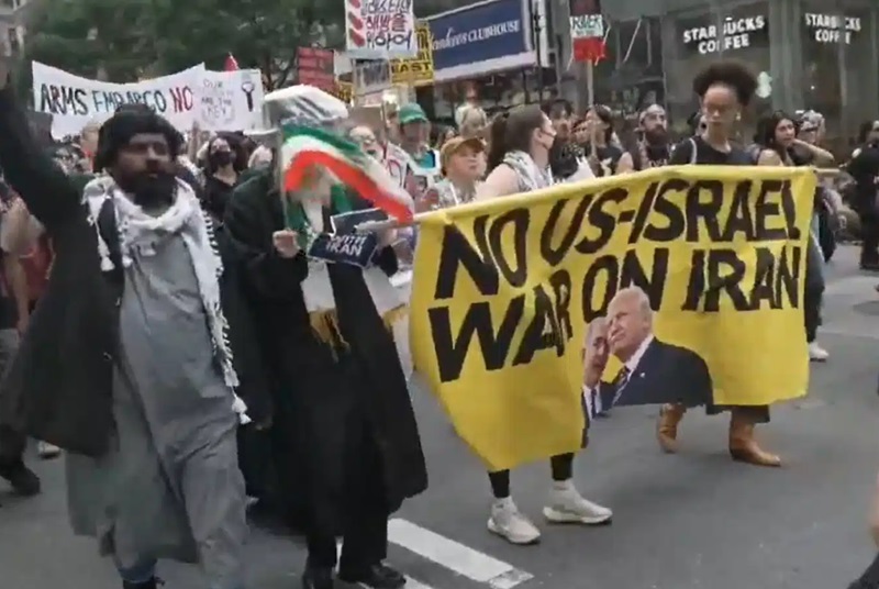 Ilustrasi warga New York unjuk rasa tolak Perang Iran (Foto/Combat anti semitism)