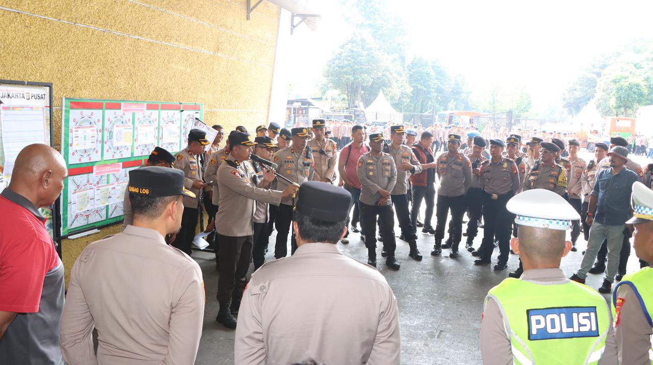 Polres Metro Jakarta Pusat siapkan pengamanan BRI Super League di GBK. (BeritaNasional/Bachtiarudin)