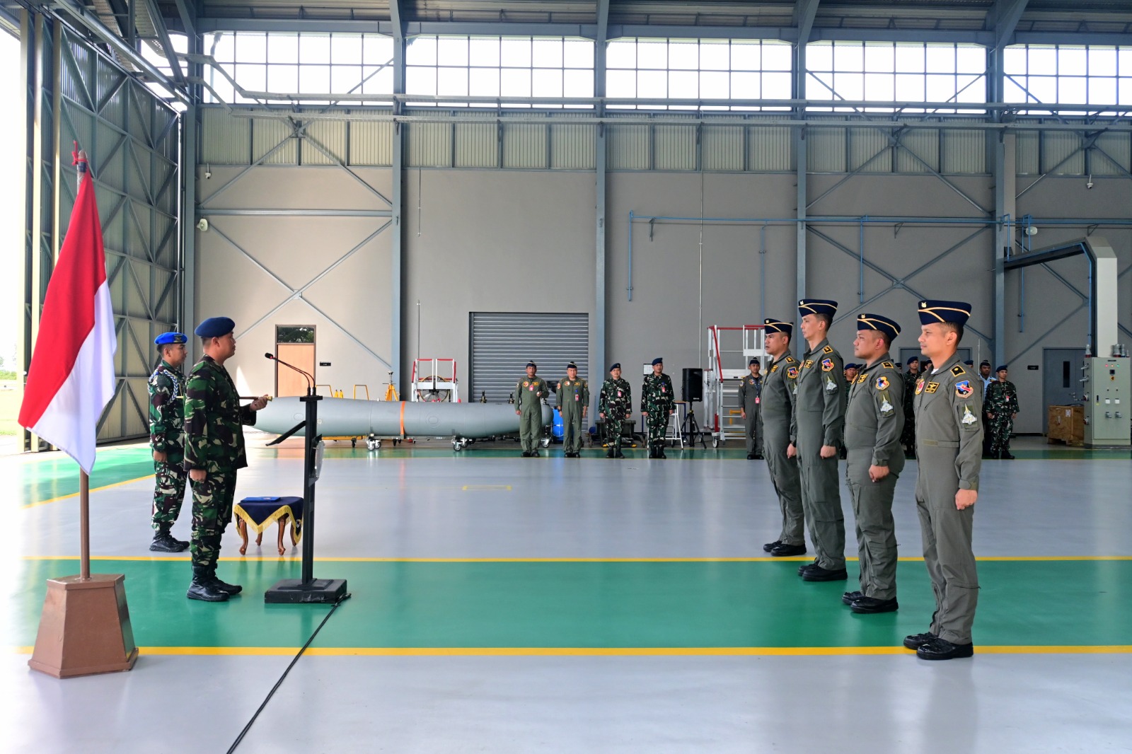 Persiapan kehadiran pesawat tempur Rafale. (BeritaNasional/Bachtiarudin)