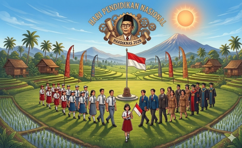 Peringatan 2 Mei - Hari Pendidikan Nasional (Hardiknas). (BeritaNasional/Gemini AI)
