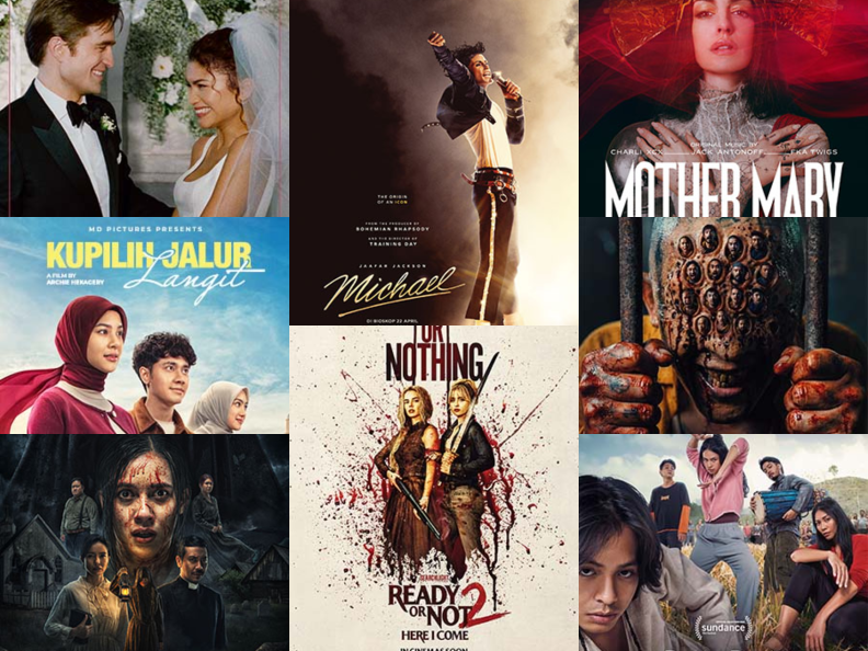 Daftar film bioskop hari ini, Sabtu (25/4/2026). (BeritaNasional/XXI-Kolase)