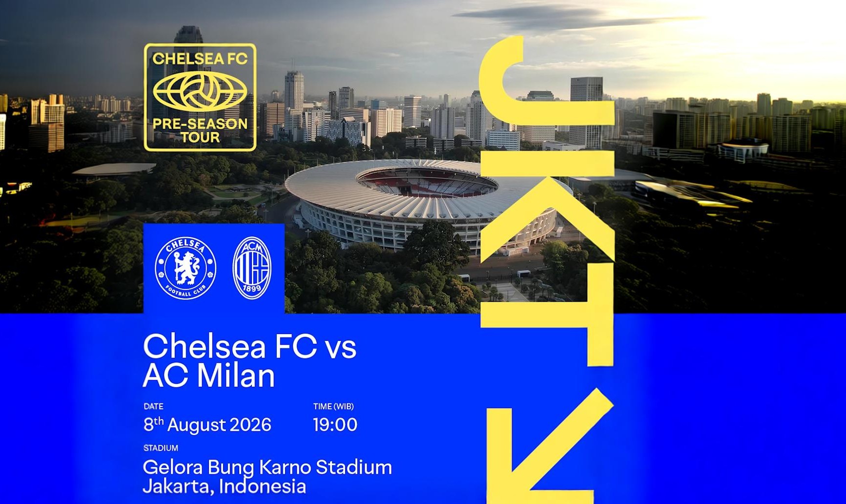 Chelsea bakal menjalani tur pramusim di Jakarta kontra AC Milan. (Foto/dok. Chelsea)