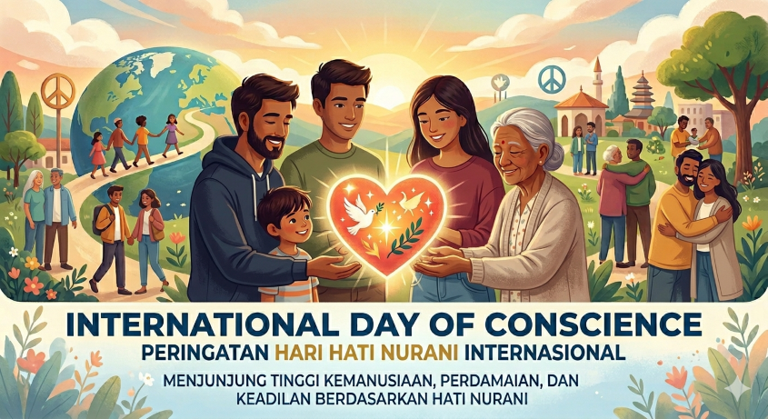 Peringatan 5 April - Hari Hati Nurani Internasional. (BeritaNasional/Gemini AI-Kiswondari)