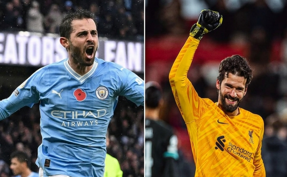 Bernardo Silva (kiri) dan Alisson Becker jadi incaran Juventus. (Foto/Instagram)
