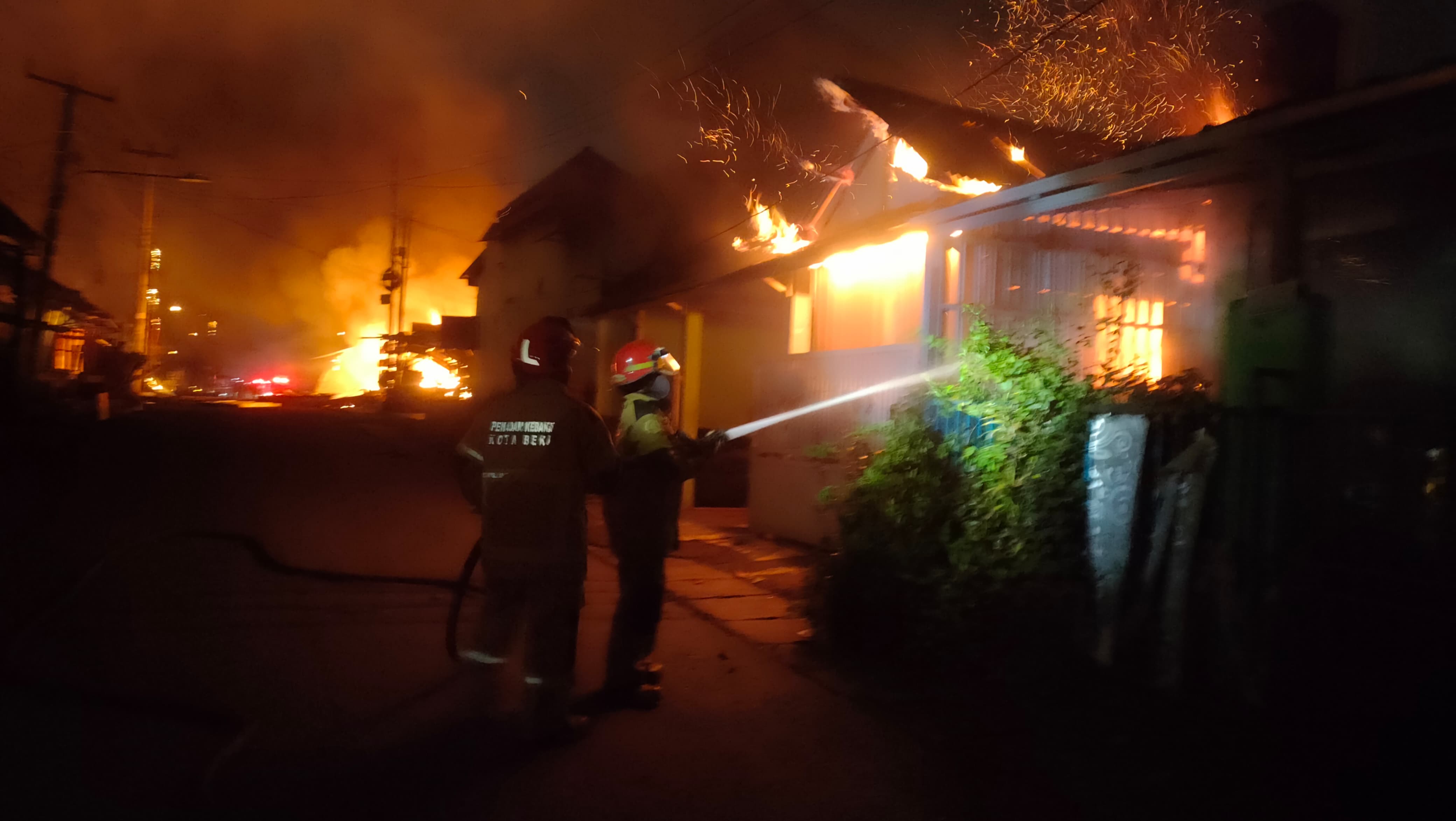 Kebakaran SPBE Cimuning Bekasi. (Foto/Ist)